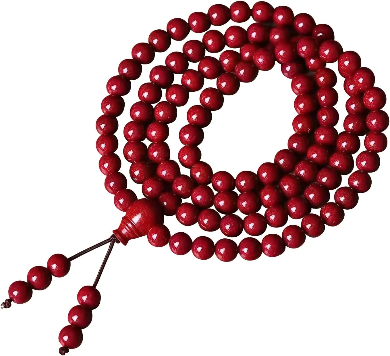 Feng Shui Bracelet Tibetan 6mm 8mm 108 Ruby Beads Eexquisite Gift Box Packaging