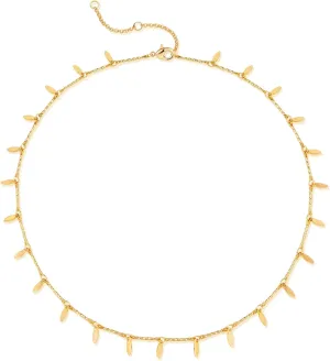 Fettero Cute Choker Necklace for Women Colorful Daisy Flower Choker Cute Chain Choker Necklace Delicate Fashion Gold Dainty Simple Necklace for Women Jewelry Gifts