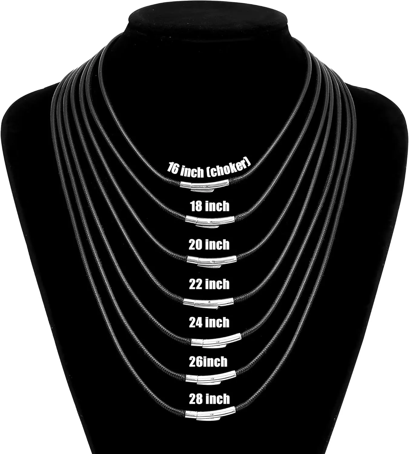 Fiusem Black/Brown Braided String Cord Necklace for Men, 2/3MM Waterproof Leather Cord Chain, Mens Necklace 16-28 Inch