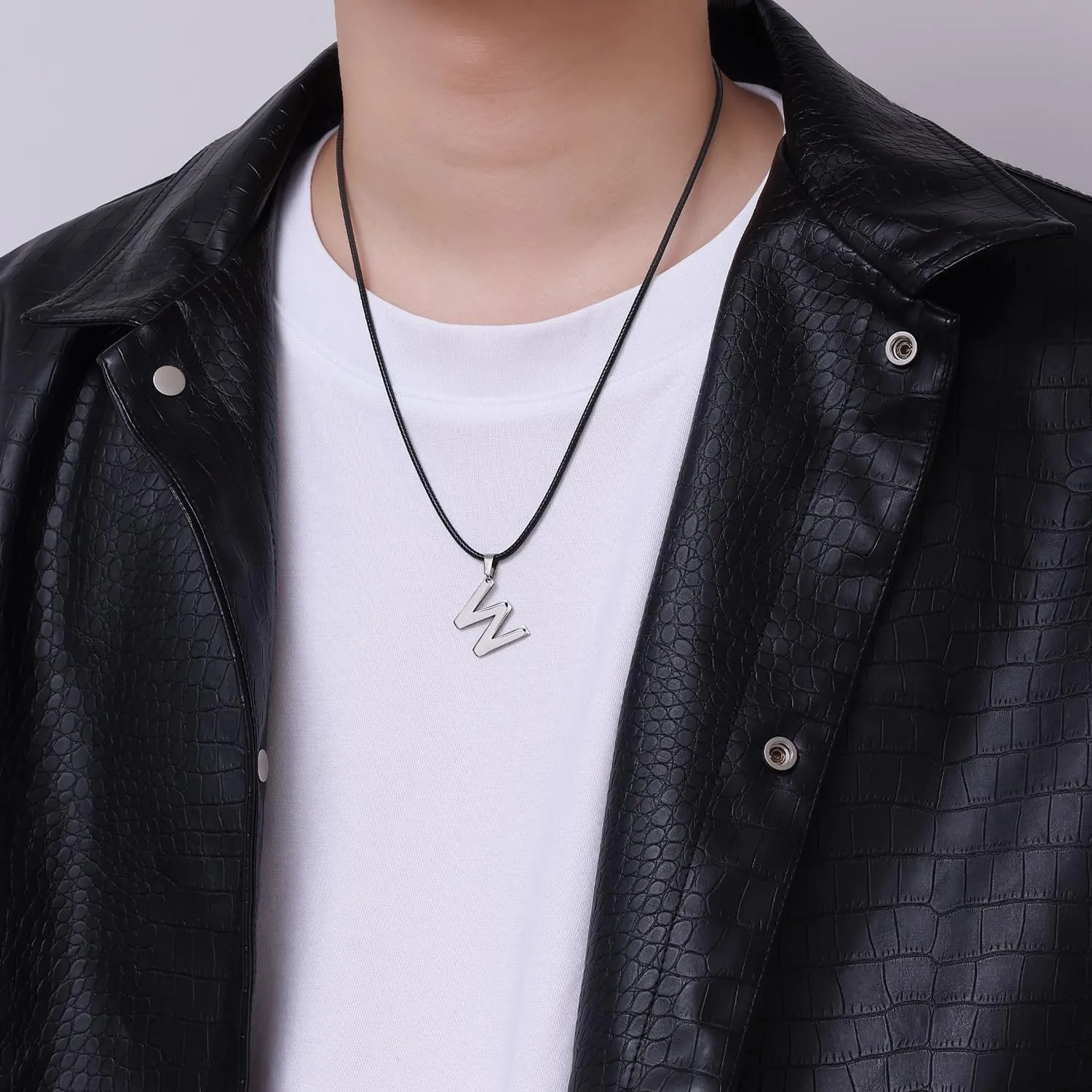 Fiusem Black/Brown Braided String Cord Necklace for Men, 2/3MM Waterproof Leather Cord Chain, Mens Necklace 16-28 Inch