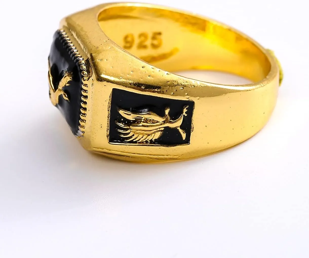 Flying Eagle Ring, Gold Eagle Ring for Men Viking Hawk Ring Punk Gothic Flying Bald Eagle Ring -s Retro Flying Animal Jewelry