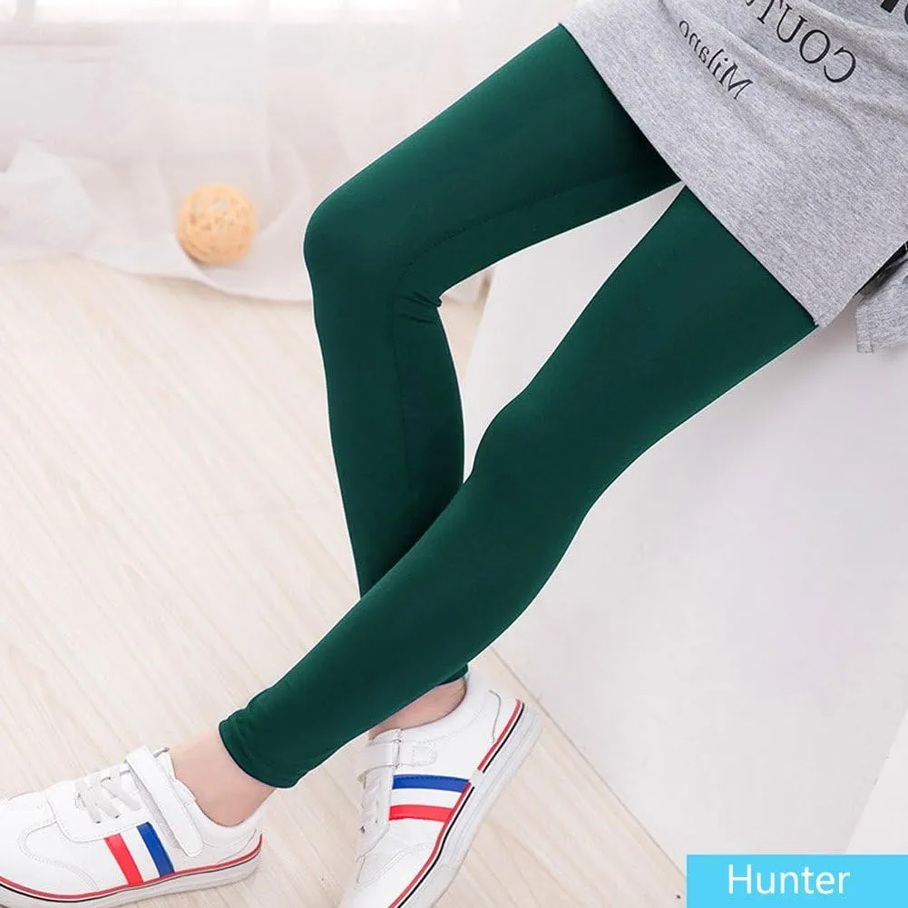 FOMANN Girls Leggings Kids Winter Warm Stretchy Leggings Baby Soft Leggings