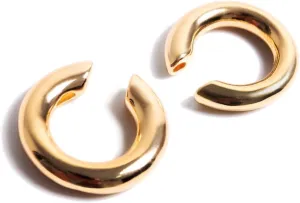 Fomissky-sisa Thick Ear Cuffs for Non Pierced Ears 2 Size Per Set, Unique Ear Cuff Conch Earrings Gold Plated Boho Jewelry
