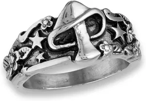 FORUBUS Retro Mushroom Ring for Women, Vintage Star Mushroom Band Ring for Women Valentines Day Boho Style Jewelry Gift