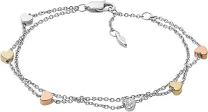 Fossil Women's Sterling Silver or Silver-Tone Stainless Steel Chain Bracelet for Women