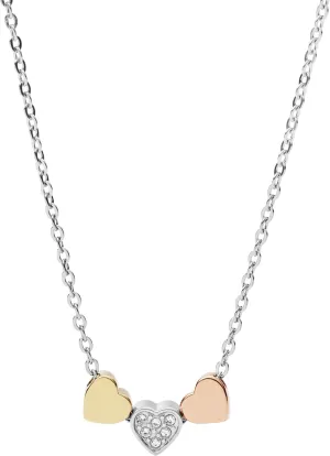 Fossil Women's Sterling Silver or Silver-Tone Stainless Steel Pendant Chain Necklace for Women