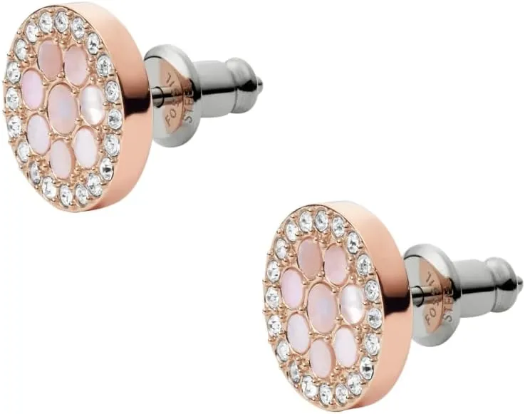 Fossil Women's Sterling Silver or Stainless Steel Stud Earrings for Women