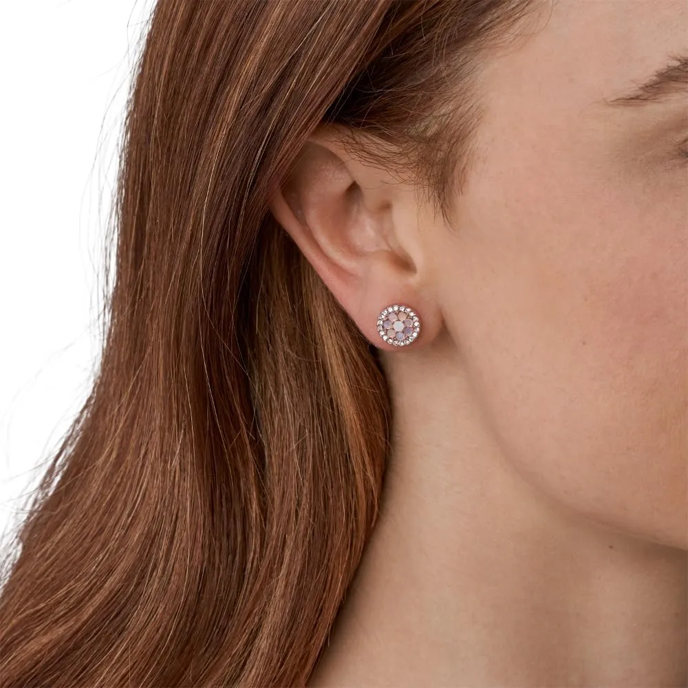 Fossil Women's Sterling Silver or Stainless Steel Stud Earrings for Women