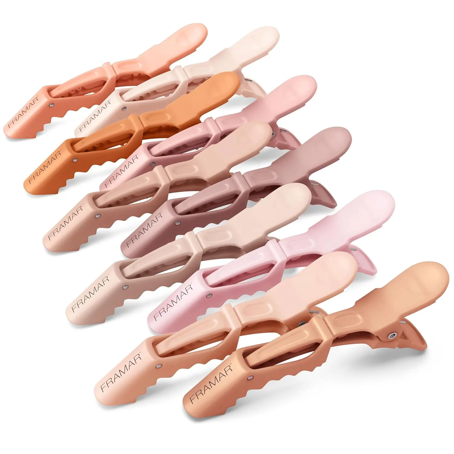 FRAMAR Neutral Alligator Clips For Hair Styling 10 Pack  Professional Alligator Hair Clips For Women, Hair Clip For Women, Salon Hair Clips For Styling  Firm Hold Without Slipping