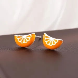 Fruit Stud Earrings for Women Dainty Tiny Fruit Stud Earrings Unique Avocado Earrings Cute Lifelike Orange Pineapple Funny Mangosteen Earrings Summer Fruit Jewelry Gifts