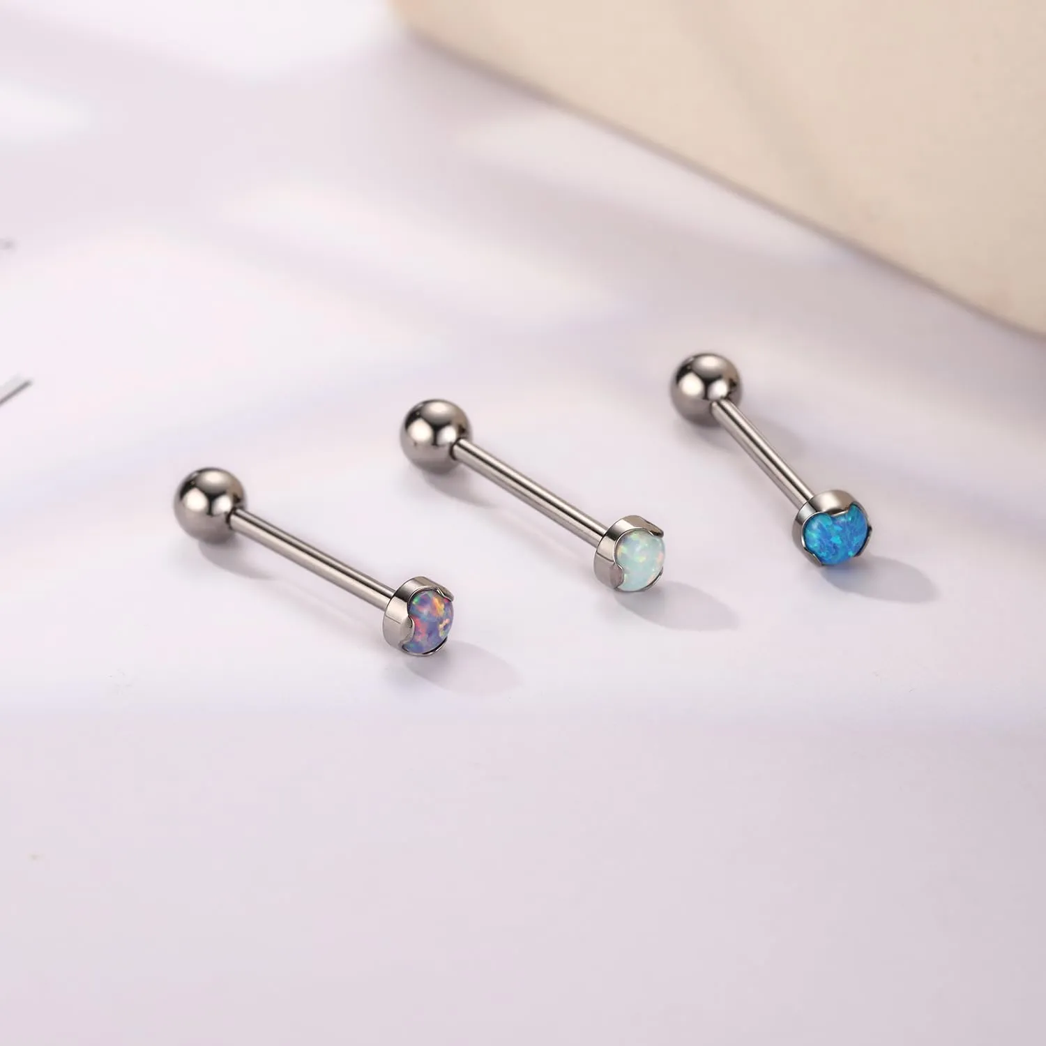GAGABODY G23 Titanium Tongue Rings 14mm-20mm Tongue Piercing Jewelry Internally Threaded Cartilage Earring 14G Straight Barbells Piercing Jewelry Tongue Barbell Tongue Rings for Unisex