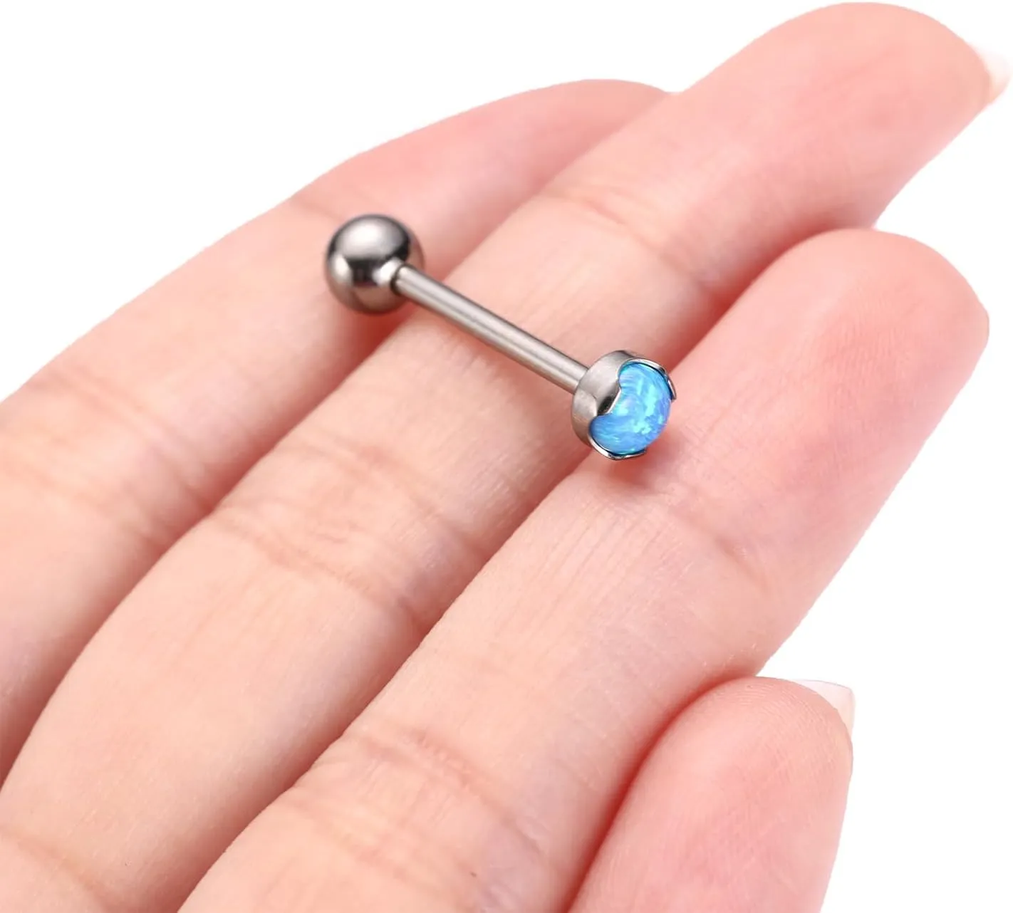 GAGABODY G23 Titanium Tongue Rings 14mm-20mm Tongue Piercing Jewelry Internally Threaded Cartilage Earring 14G Straight Barbells Piercing Jewelry Tongue Barbell Tongue Rings for Unisex