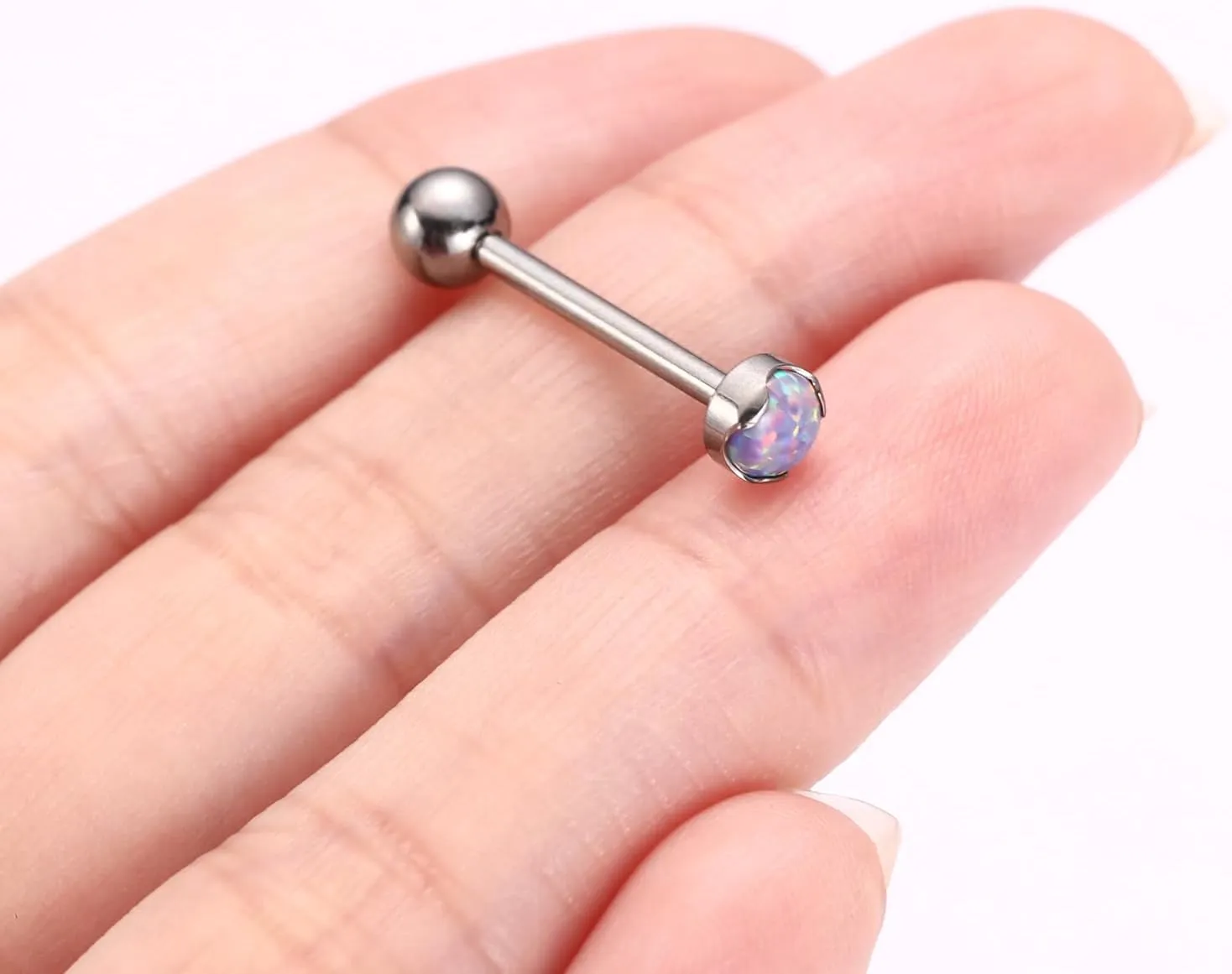 GAGABODY G23 Titanium Tongue Rings 14mm-20mm Tongue Piercing Jewelry Internally Threaded Cartilage Earring 14G Straight Barbells Piercing Jewelry Tongue Barbell Tongue Rings for Unisex