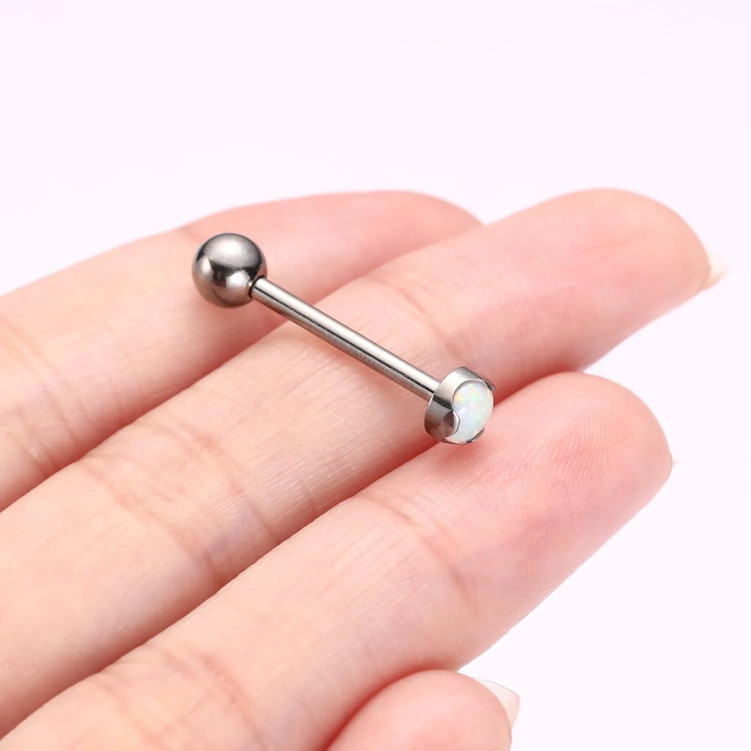 GAGABODY G23 Titanium Tongue Rings 14mm-20mm Tongue Piercing Jewelry Internally Threaded Cartilage Earring 14G Straight Barbells Piercing Jewelry Tongue Barbell Tongue Rings for Unisex