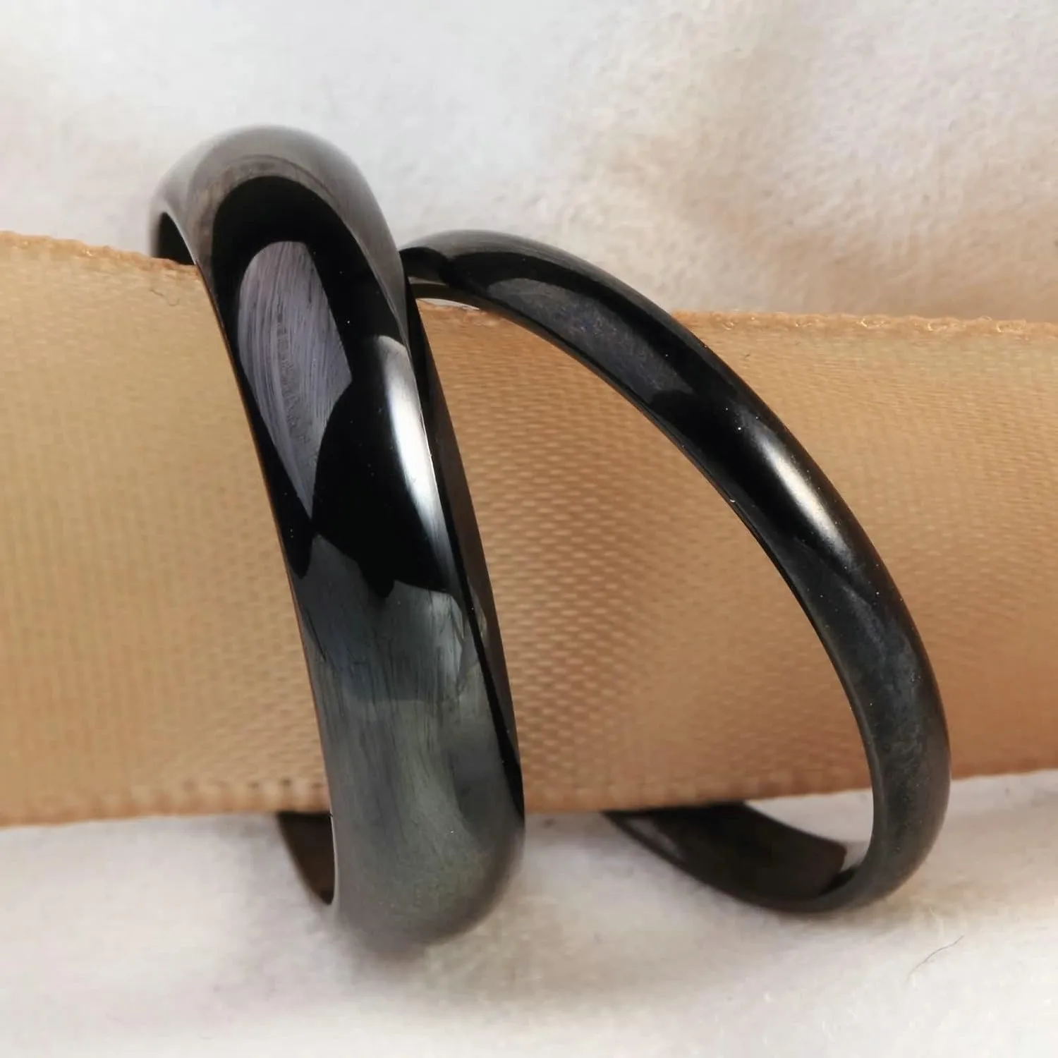 Gay Couple Rings, Couple Stainless Steel Rings Black Polished Rings Valentine's Jewelry Size 6-12