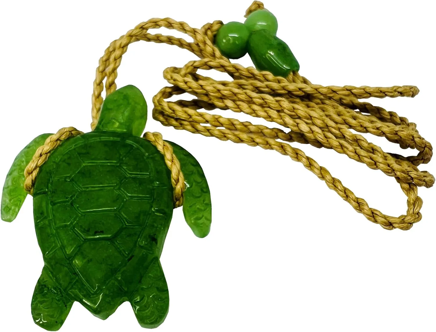Genuine Natural Green Jade Hawaii Honu Sea Turtle Hawaiian Necklace Pendant