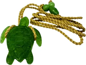 Genuine Natural Green Jade Hawaii Honu Sea Turtle Hawaiian Necklace Pendant