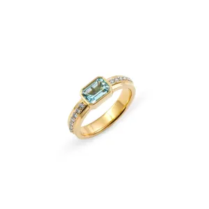 Geometrix Gemstone & Diamond Ring