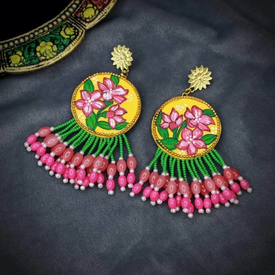Gladiolus Handpainted (Earrings)