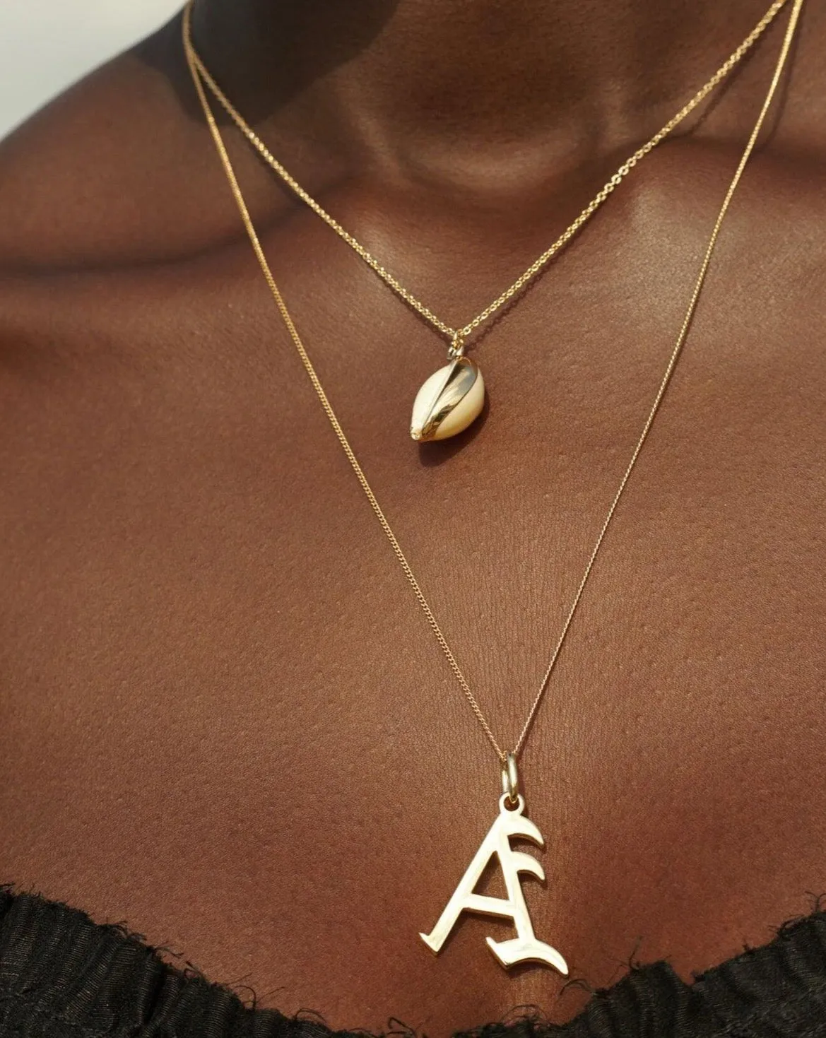 Gold Letter N Necklace