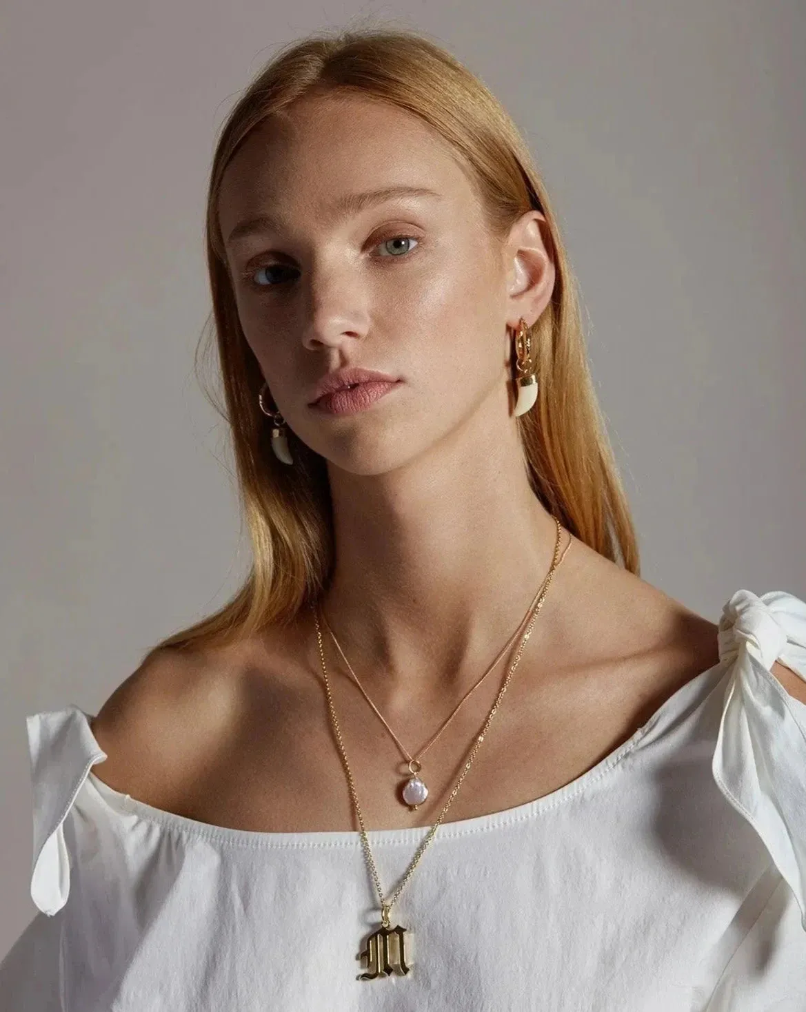 Gold Letter N Necklace