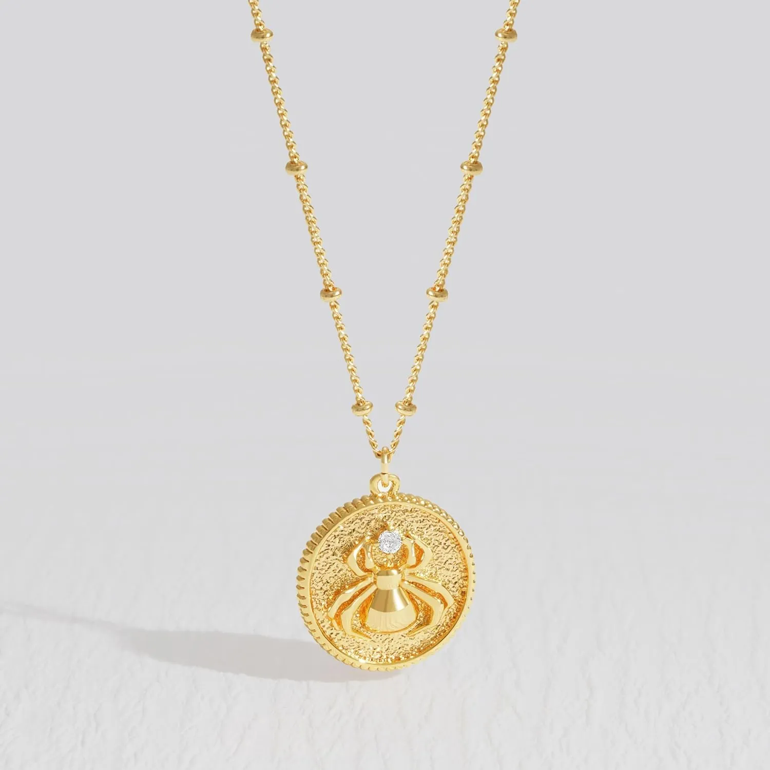 Gold Necklace for Women Trendy 14K Gold Plated Cubic Zirconia Hamsa Coin Eye Pendant Necklace Handmade Protection Gold Jewelry Gifts