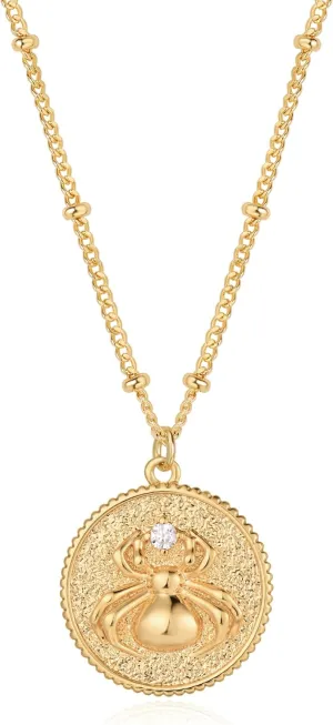 Gold Necklace for Women Trendy 14K Gold Plated Cubic Zirconia Hamsa Coin Eye Pendant Necklace Handmade Protection Gold Jewelry Gifts