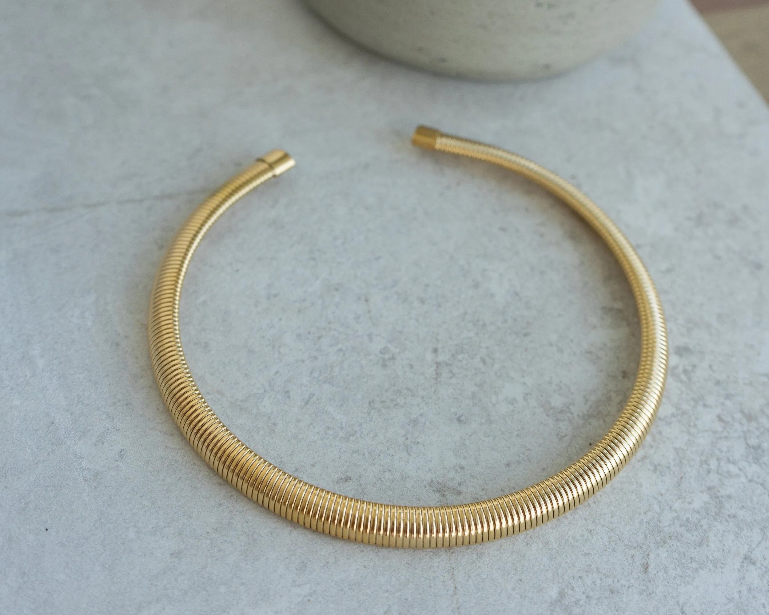 Gold Oversized Snake Collar Necklace