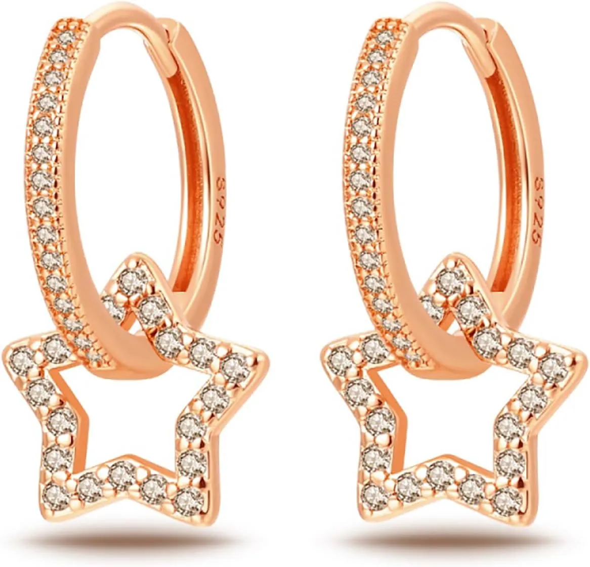 Gold Silver Star Heart Small Hoop Earrings for Women Jewelry Star Heart Huggie Earrings Simple Delicate Handmade Hypoallergenic Jewelry Gift