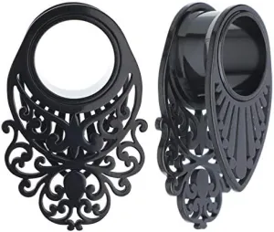 Gold/Silver/Black 316L Surgical Steel Ear Weights Saddle Hanger Spreader Gauges Piercing Tunnels Plugs Stretching Kit