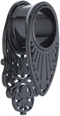Gold/Silver/Black 316L Surgical Steel Ear Weights Saddle Hanger Spreader Gauges Piercing Tunnels Plugs Stretching Kit