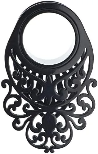 Gold/Silver/Black 316L Surgical Steel Ear Weights Saddle Hanger Spreader Gauges Piercing Tunnels Plugs Stretching Kit
