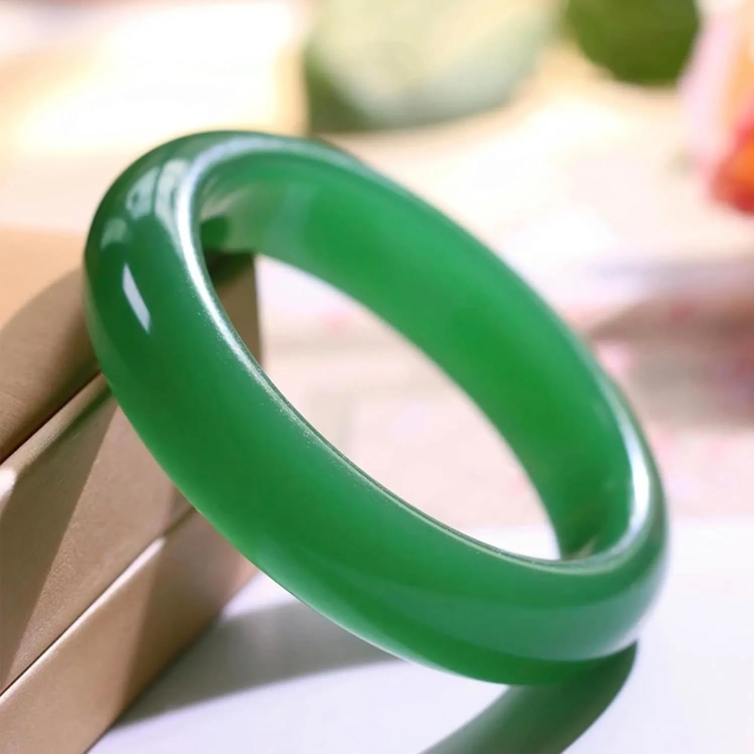 Green Jade bracelet for women Jewelry Birthday Giftswith gift box and certificate