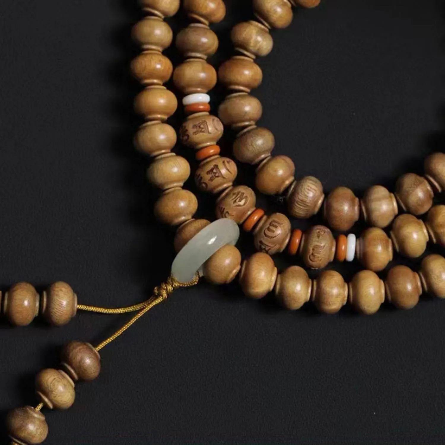 Green Sandalwood Mala Bracelet for Men 108 Beads for Meditation Mala Beads Necklace