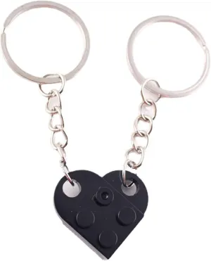 GWOKWAI Heart Brick Keychain Heart Keychain Matching Keychains for Couples Matching Keychain for Boyfriend Girlfriend