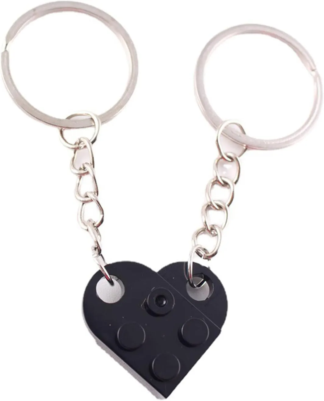 GWOKWAI Heart Brick Keychain Heart Keychain Matching Keychains for Couples Matching Keychain for Boyfriend Girlfriend