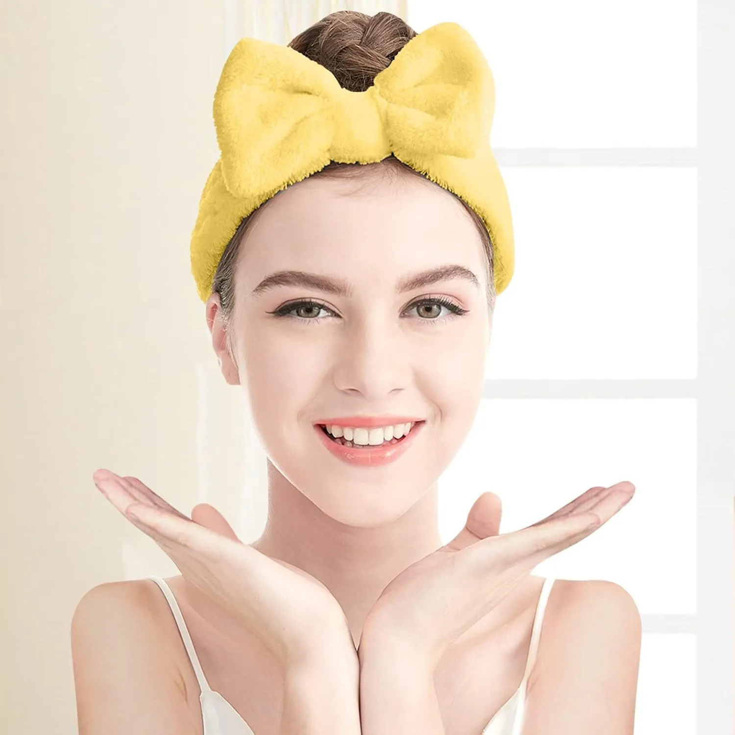 Hair Band for Girls and Women Shower Washing Face Hair Band Soft Coral Fleece Head Wraps