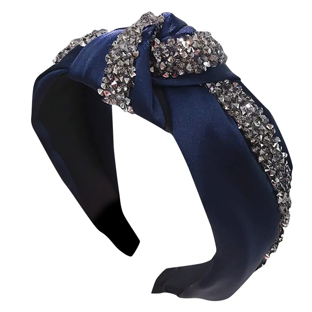 Hair Bands for Lady Women Beaded Hair Hoop Headband Elastic Rhinestone Hair Bands Wedding Hair Accessories