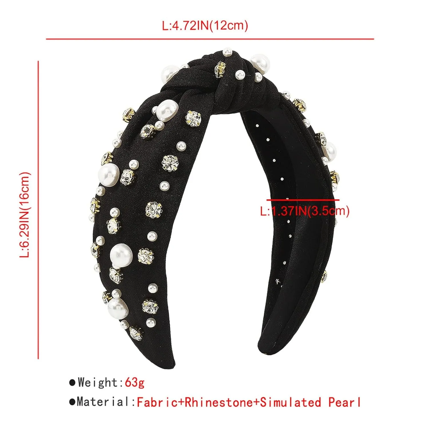 Hair Bands for Lady Women Vintage Flower Printed Headband Elastic Rhinestone Hair Bands Wedding Hair Accessories