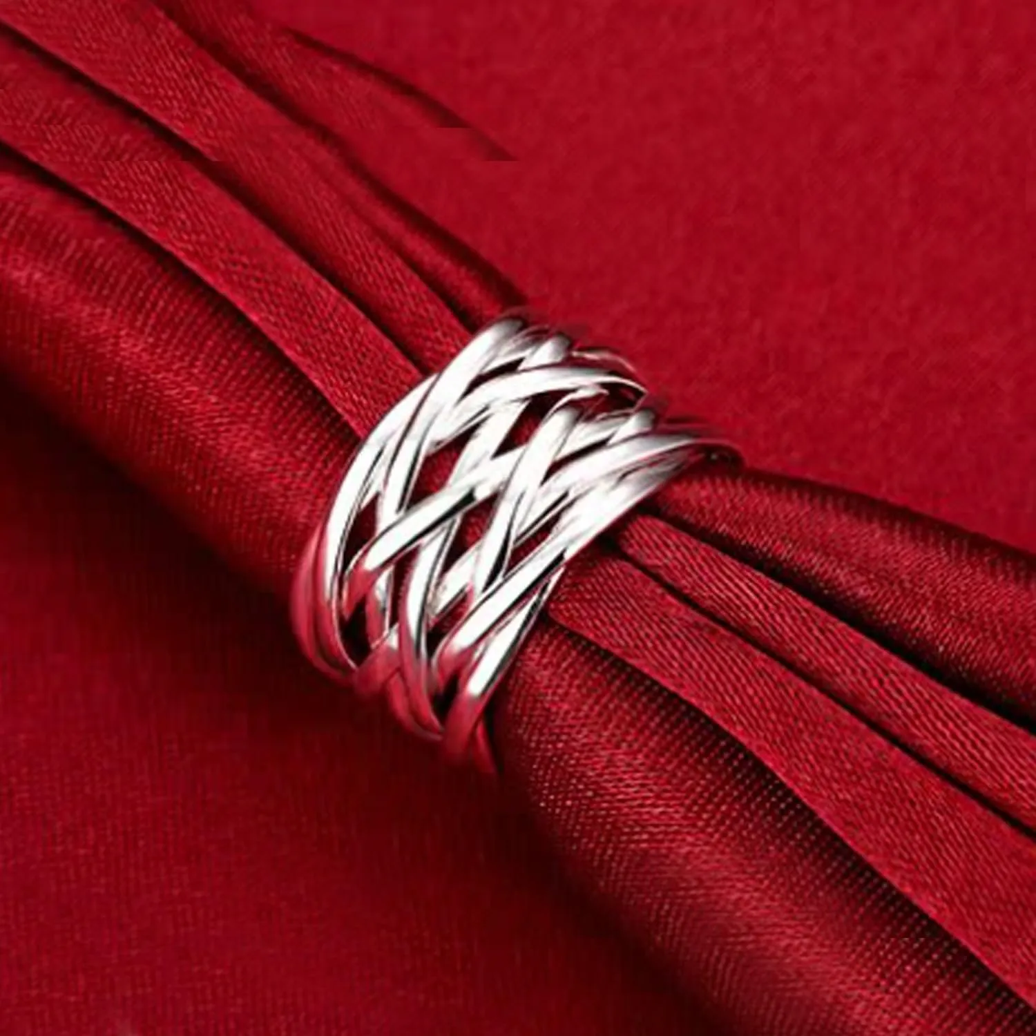 Handmade Rings 925 Sterling Silver Statement Rings Adjustable Chunky Stacking Band Ring for Women