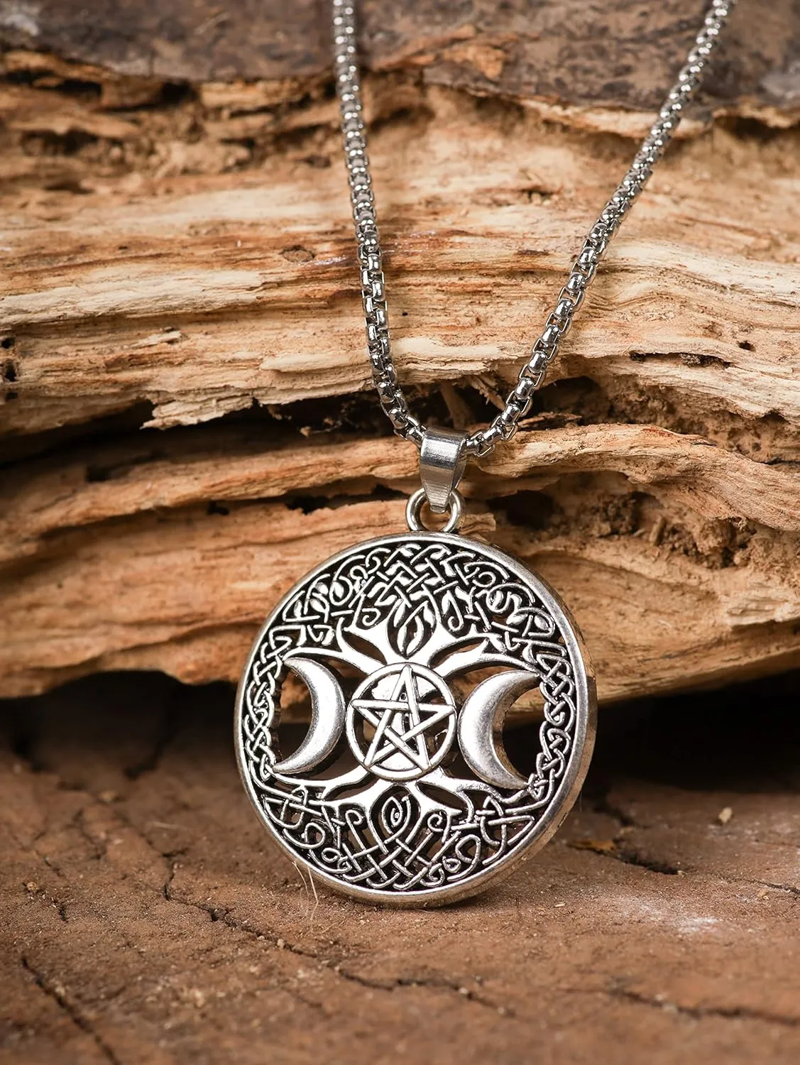HAQUIL Viking Celtic Wiccan Tree of Life Pendant Necklace, Tree of Life Jewelry Gifts for Men and Women
