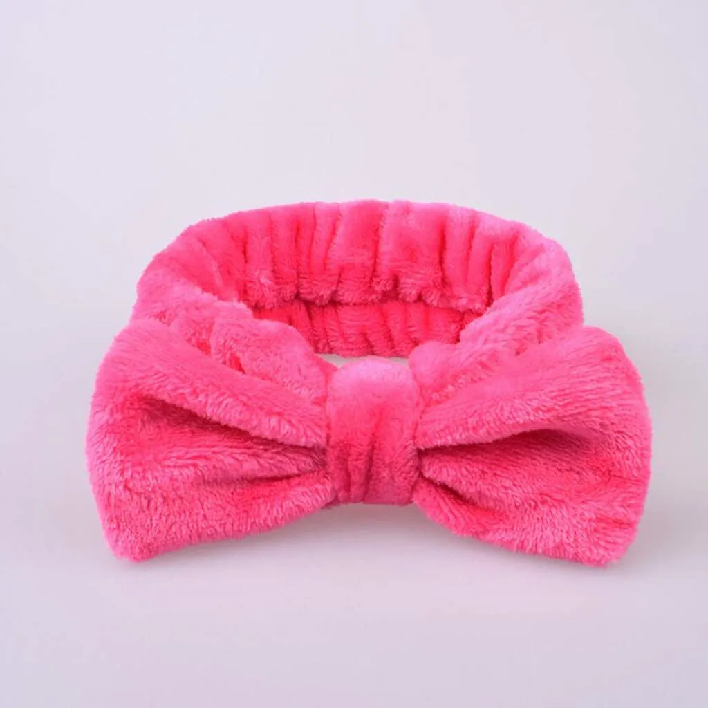Head band for Women Girls Shower Washing Face Hair Band Soft Coral Fleece Head Wraps