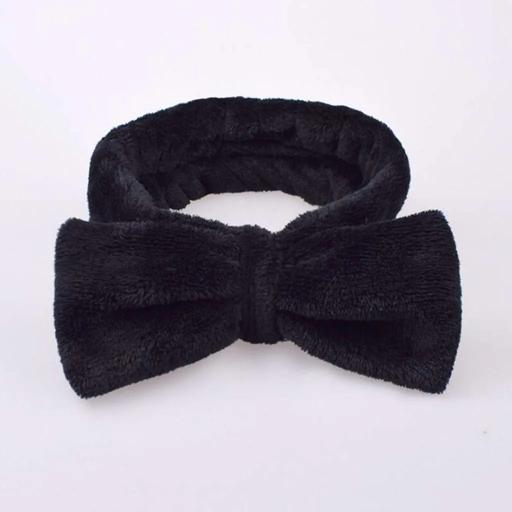Head band for Women Girls Shower Washing Face Hair Band Soft Coral Fleece Head Wraps