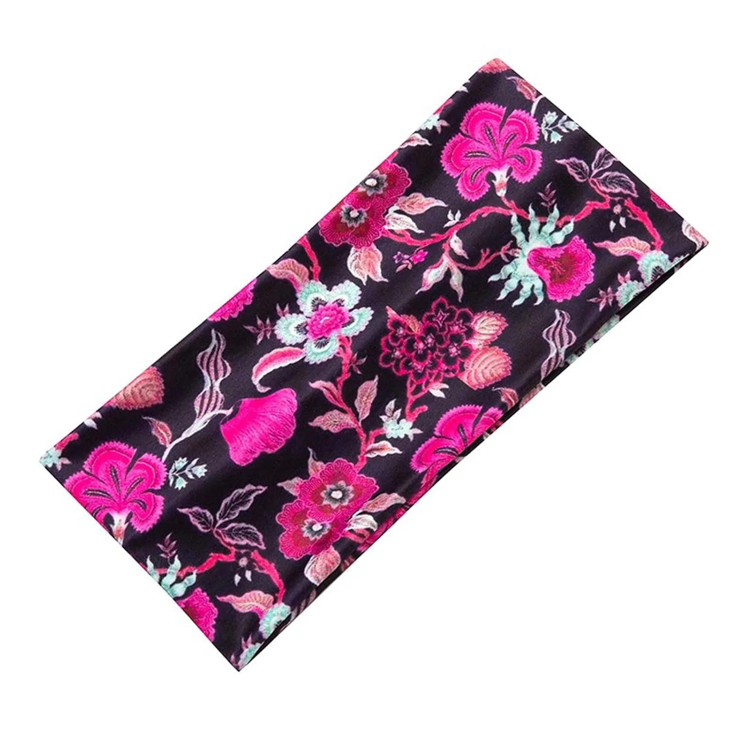 Headbands for Women and Girls Boho Bandeau Headbands Floral Printed Hair Band for Yoga Outdoor Sport