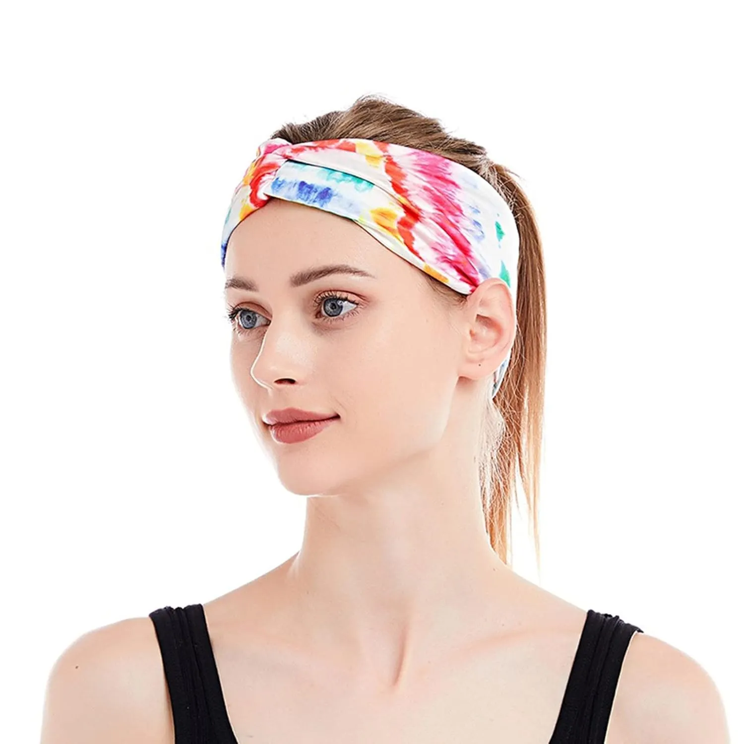 Headbands for Women and Girls Boho Bandeau Headbands Floral Printed Head Scarfs Fashion Hair Accessories