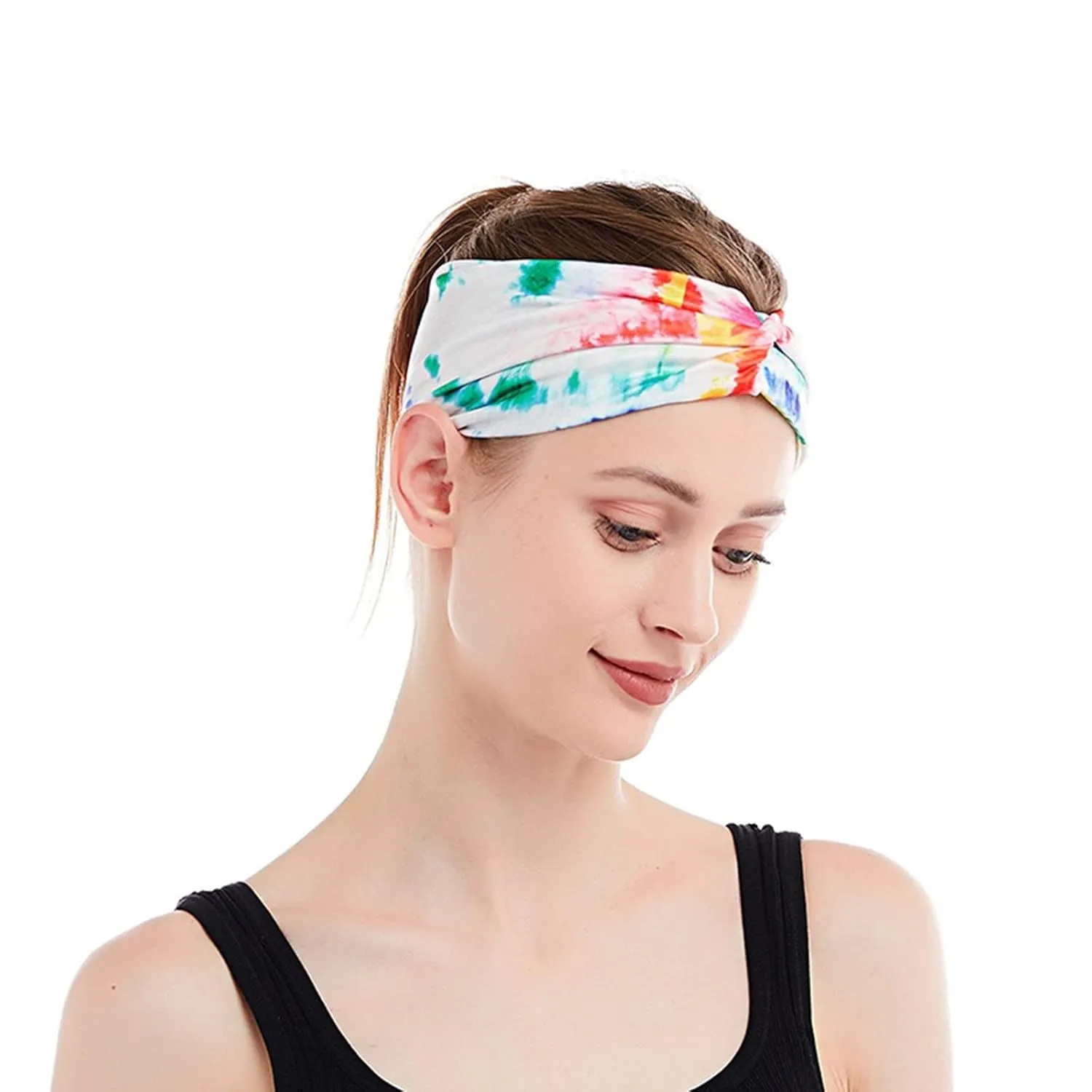 Headbands for Women and Girls Boho Bandeau Headbands Floral Printed Head Scarfs Fashion Hair Accessories