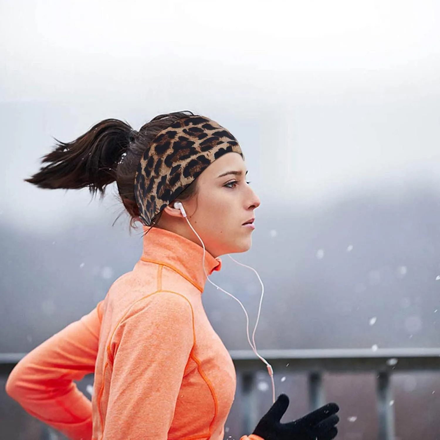 Headbands For Women Boho Bandeau Headbands Floral Printed Hair Band for Yoga Outdoor Sport