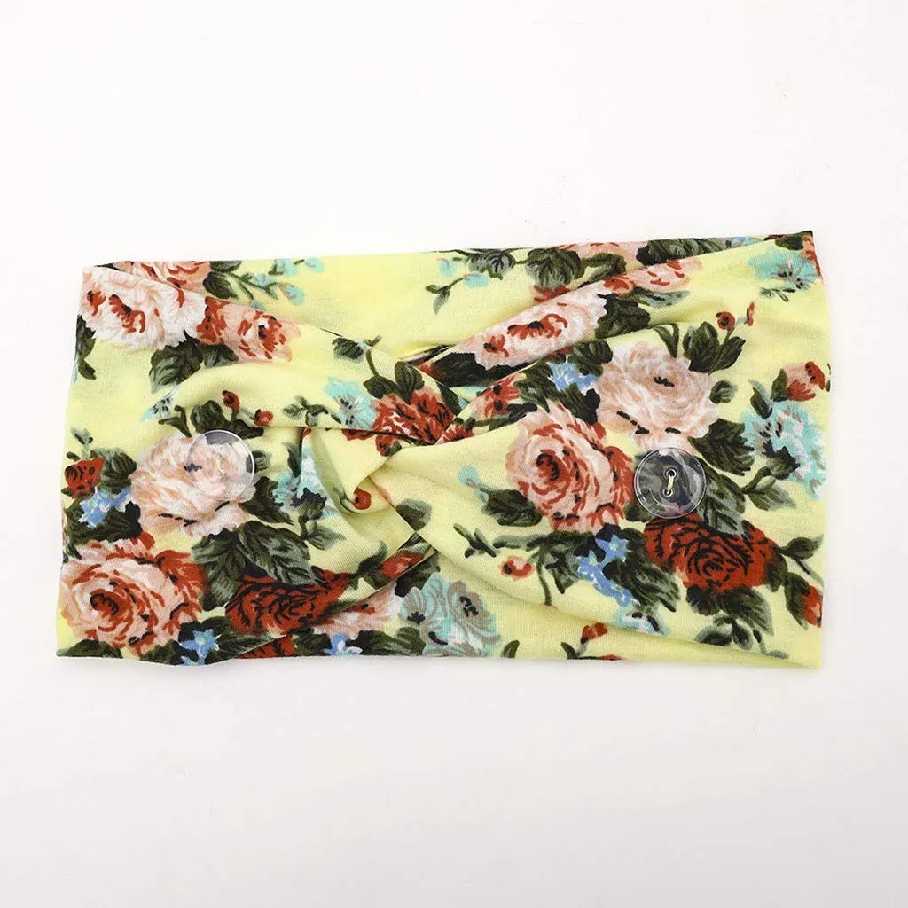 Headbands For Women Boho Bandeau Headbands Floral Printed Non Slip Headbands Fashion Hair Accessories