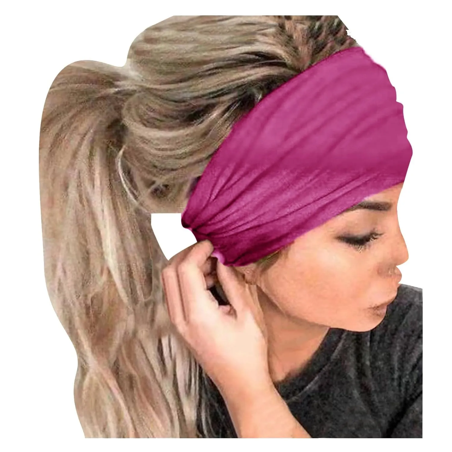 Headbands For Women Boho Bandeau Headbands Floral Printed Non Slip Headbands Outdoor Hair Accessories