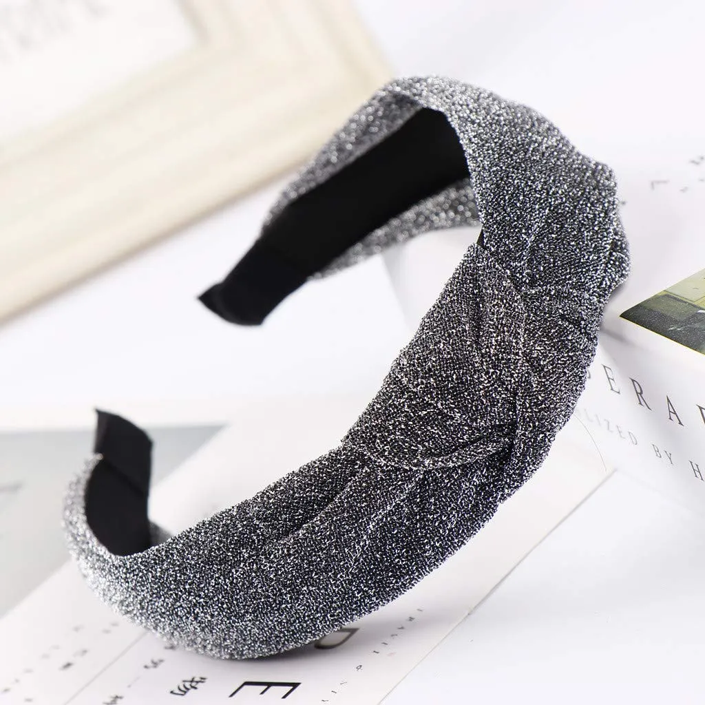 Headbands for Women Girls Pearls Knotted Head Bands Handmade Jewelry Hair Bands Hair Accessories for Daily Festival